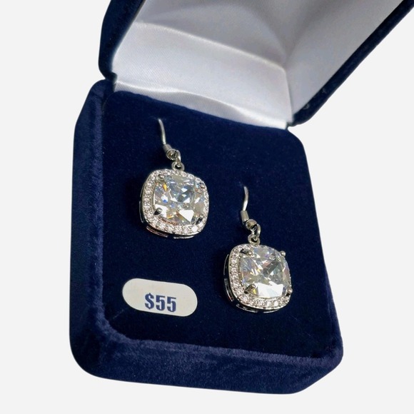 MONTANA SILVERSMITHS Marquee Lights Crystal Cubic Zirconia Earrings -Retail $55 - Picture 6 of 7